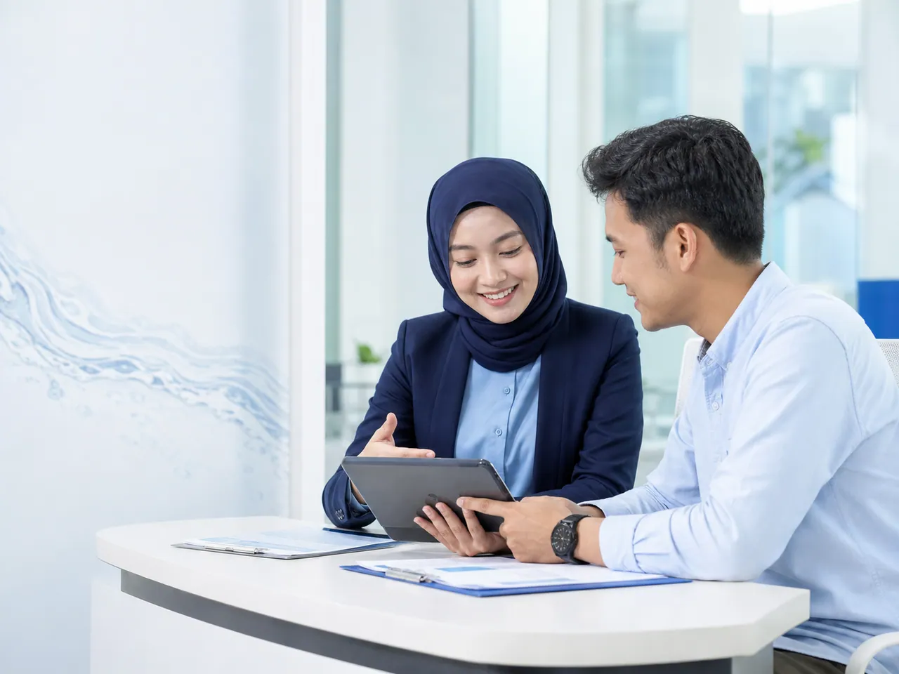 Petugas PPID membantu konsultasi informasi publik